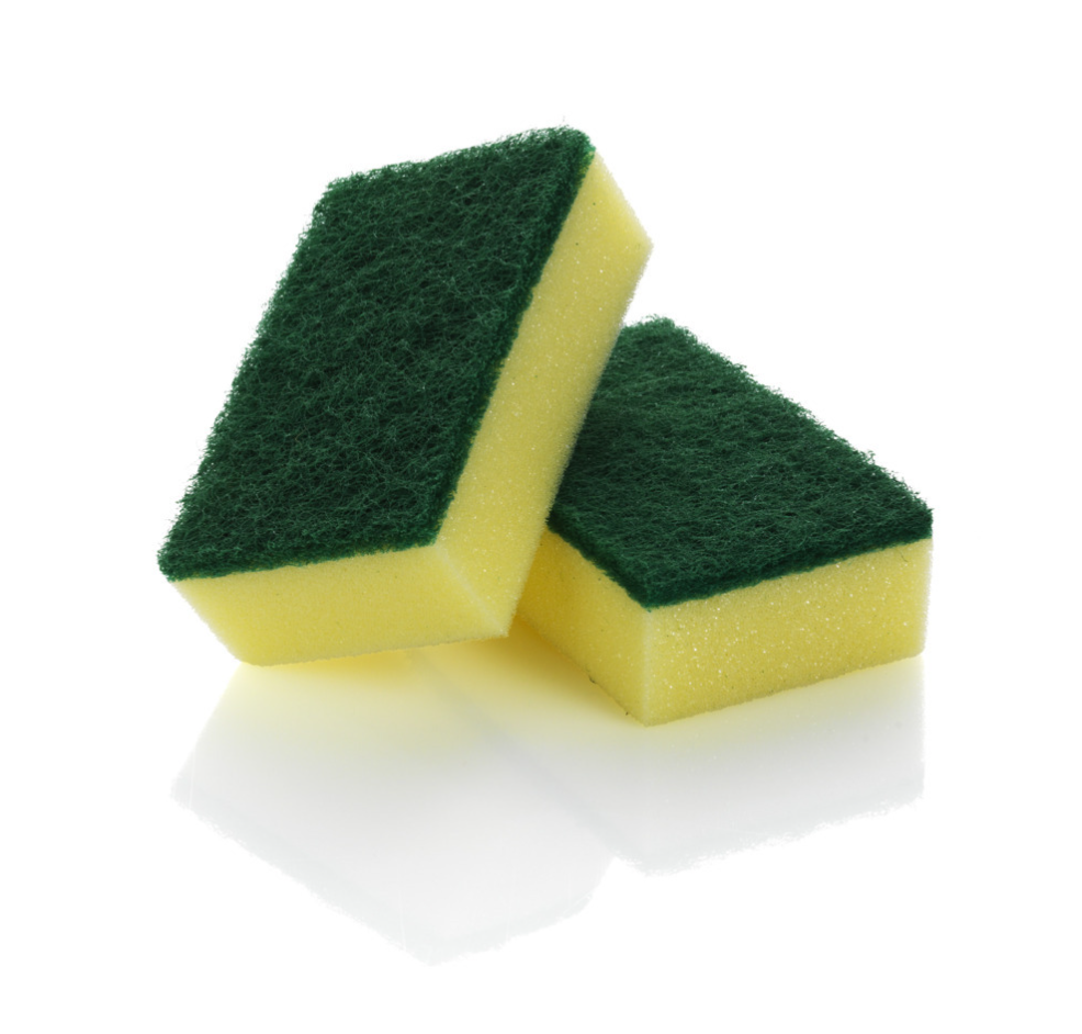 Kökssvamp Glenta Grovputs Gul/Grön 9x5.5x2cm 10st