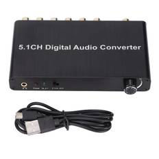 AY77 5.1CH DAC Converter o Decoder Digital Optical Coaxial for Toslink to RCA 3.5mm Jack for