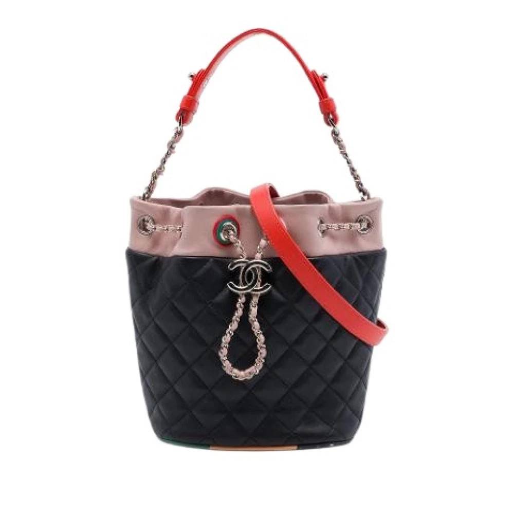 Chanel Vintage Pre-owned Quilted Lambskin Satchel - Vintage - Dame - Sort - ONE SIZE - Læder