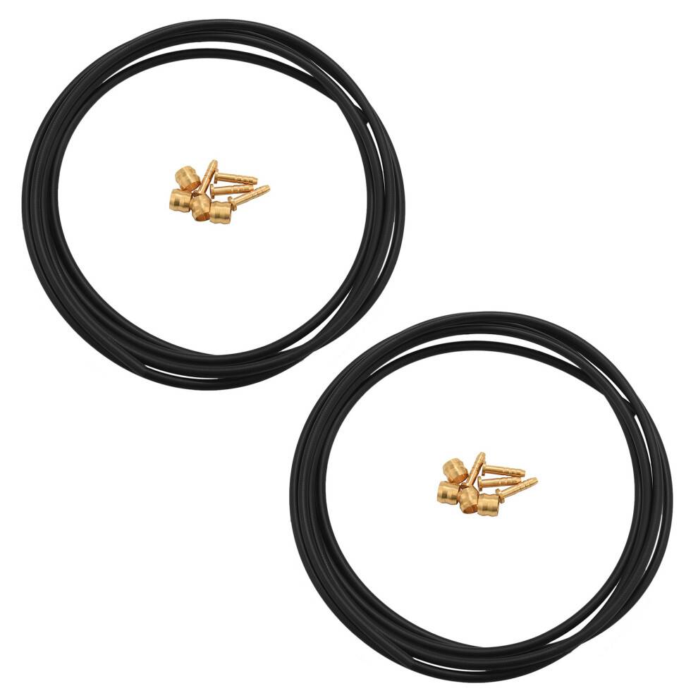 2X BH59 Bike Brake Hose MTB Hydraulic Disc Brake Tube 2.5M Connector Insert Olive Set
