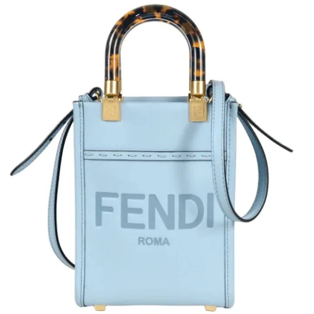 Fendi Vintage Pre-owned Laeder fendi-tasker - Vintage - Dame - Blå - ONE SIZE - Uld