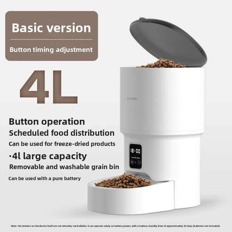 Smart WiFi Pet Feeder with HD Camera & Two-Way Intercom - Basic model / 4L (4L)