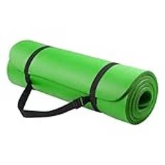 1 set yogamatta för extra tjock 1 cm pilates fitnesskudde halkfri träningsdyna (grön)