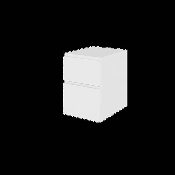 Bad hyldeskab - BU040-233 - 95 New York - Hvidmalet, grebsfri.