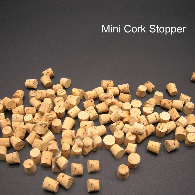 50 st Mini Träproppar för Flaskor - 8 x 6 x 8mm
