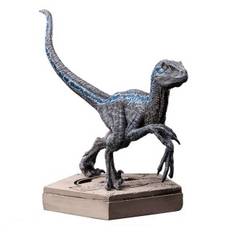 Jurassic World Icons Statue Velociraptor Blue 9 cm