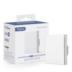 Aqara - AQAZWS-EUK01 - Smart Wall Switch H1 White No Neutral, Single Rocker (Zigbee)