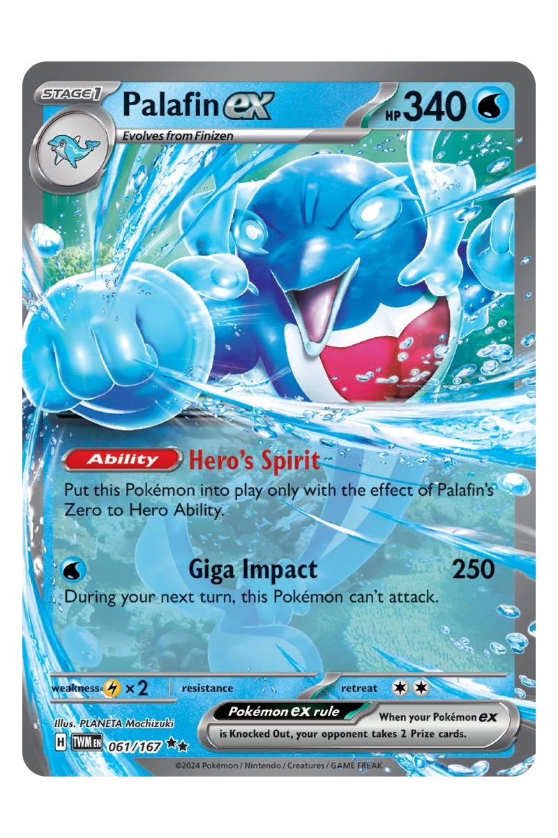 Pokémon Palafin ex 061/167 - Pokemon kort - EX kort - Pocket Monster.