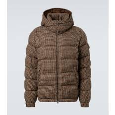 Moncler Montgenevre checked bouclÃ© down jacket