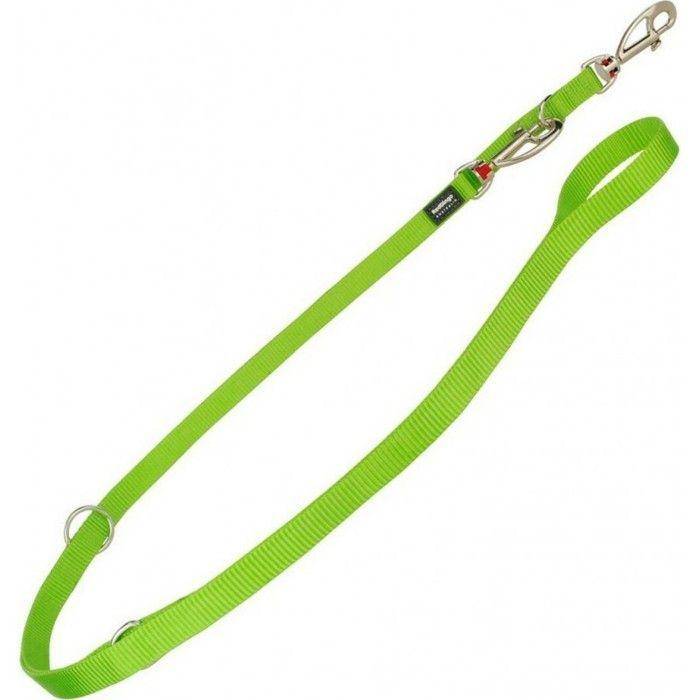 Slätt flerpositionshalsband i grön nylon - Red Dingo