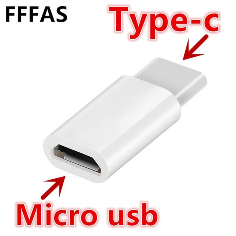 Fffas usb 3.1 typ-c adapterkabel micro usb hona till typ c hane usb-c laddare omvandlare för xiaomi mi6 huawei p9 p10 letv 2 - Grå