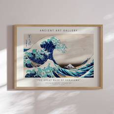 Plakat - The Great Wave Of Kanagawa - Ancient Art Plakat -  Str:50 x 70 Cm - Incado