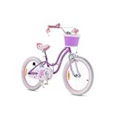 RoyalBaby Stargirl barncykel flicka cykel hand- och bakbroms 35 cm från år barn cykel lila
