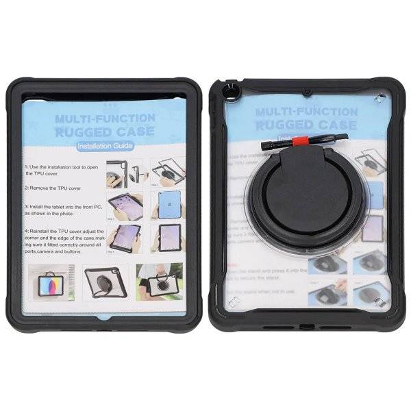 iPad 10.2 (gen 7/8/9) Skal med Stativ Svart