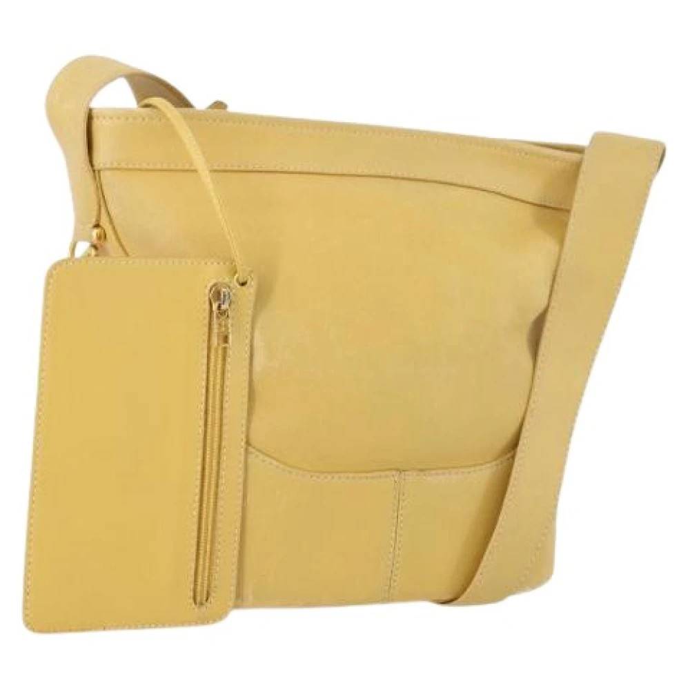 Loewe Pre-owned Pre-owned Læder Skuldertaske - Vintage - Dame - Gul - ONE SIZE - Uld
