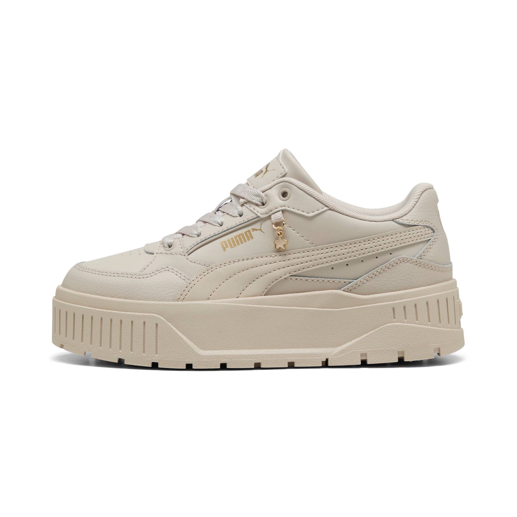PUMA Karmen II Idol Charm Sneakers Youth, Shoes, Silver Fog/Silver Fog/Gold, 37.5