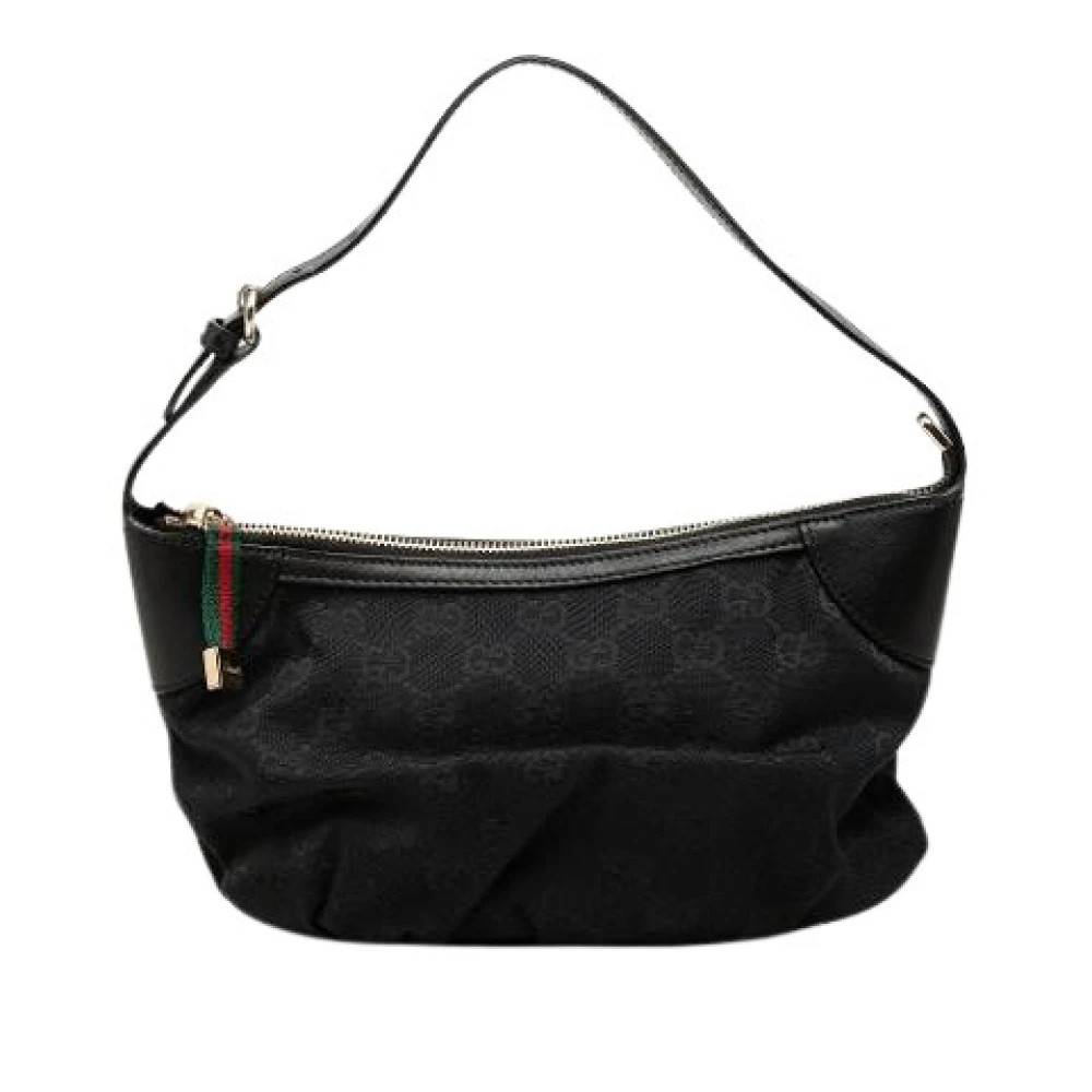Gucci Vintage Pre-owned Canvas Skuldertaske - Vintage - Dame - Sort - ONE SIZE - Uld