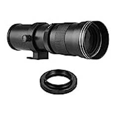 Namolit Kamera MF Super telezoomobjektiv F/8,3-16 420–800 mm T2-hållare med AI-hållare, adapterring 1/4 gänga för Nikon AI-hållare D50 D90 D5100 D7000 D3 D5100 D3100 D3000 D60-kameror