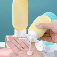 3pcs/1pc (60ml/2.11oz) Silicone Refillable Travel Bottles, Leak-Proof Squeezable Silicone Travel Containers For Cosmetics, Shampoo, Body Wash, Lotion, - Multicolor - Random Color/3PCS,Random Color/1PC