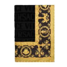 Versace, Home, unisex, ONE Size, Bomull, Svart Barock Strandhandduk