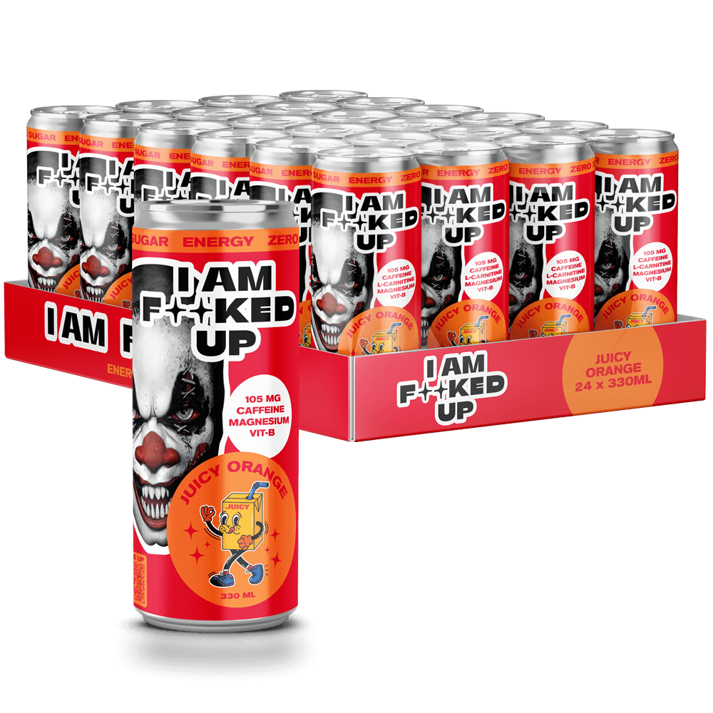 Swedish Supplements I Am Fucked Up Juicy Orange - 24x330ml. - Energidryck