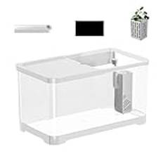 Set för akvarieuppsättning | Komplett akvarium | akvariepaket set, dekorativt saltvatten akvarium kit akvarium akvarium akvarium kreativt fiskakvarium med korg, mångsidiga fisktankar för manet, Guppy