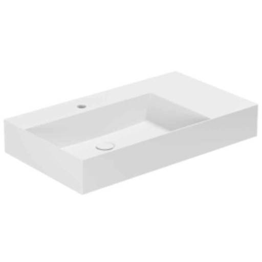 Lavabo Elegance SQ 81 R håndvask, 81x46 cm, mat hvid