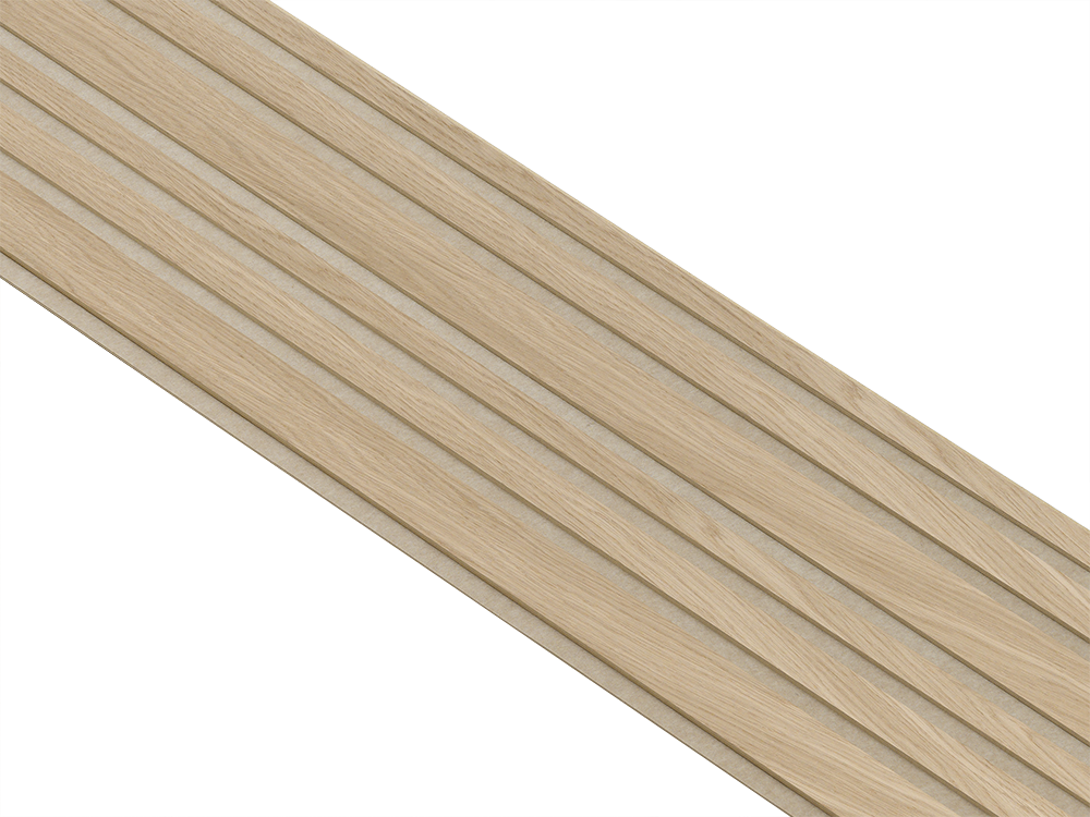 I-Wood Basic Mixed listebredde paneler, i hvid oliering - mål 16 x 300 x 2780 mm.
