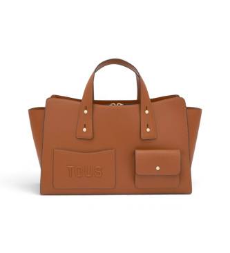 TOUStil kvinder. 2002437844 Bowlingtaske Back to Basics brun (OSFA), Beige, Casual, Polyuretan