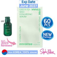 60pcs/60ml_[INNISFREE] Green Tea Seed Hyaluronic Serum 1ml (Sample Sachet) 1ml X 60pcs (60ml)