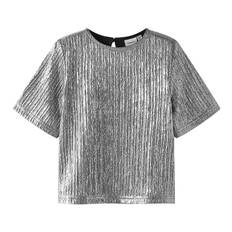 Name It T-shirt - NkfReneing - Silver - Name It - 7-8 år (122-128) - T-shirt