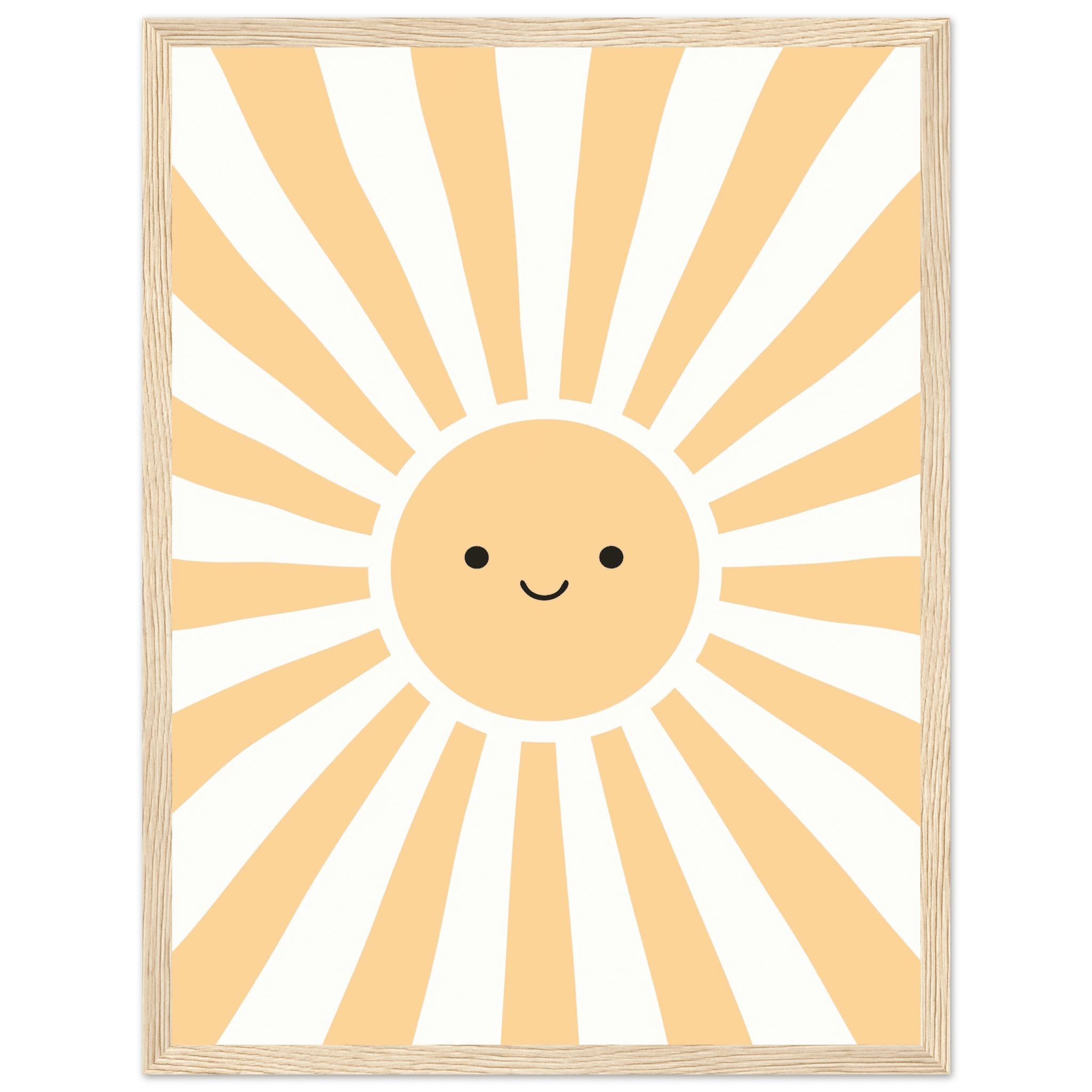 Solposter-30x40 cm / 12x16″ / Med ram / Ljust trä