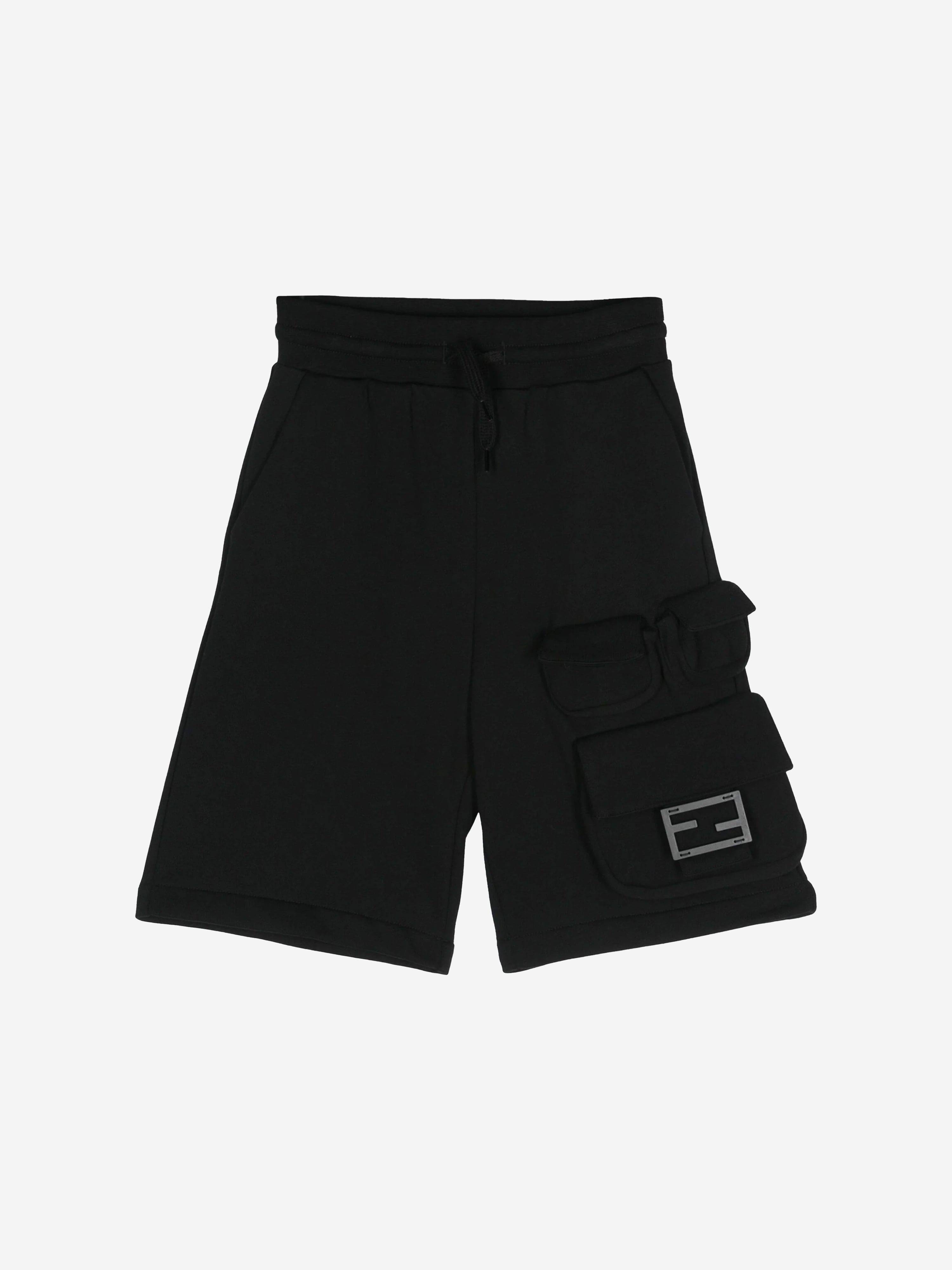 Fendi Boys FF Cargo Shorts in Black - Black / 5 Yrs (5 Yrs)