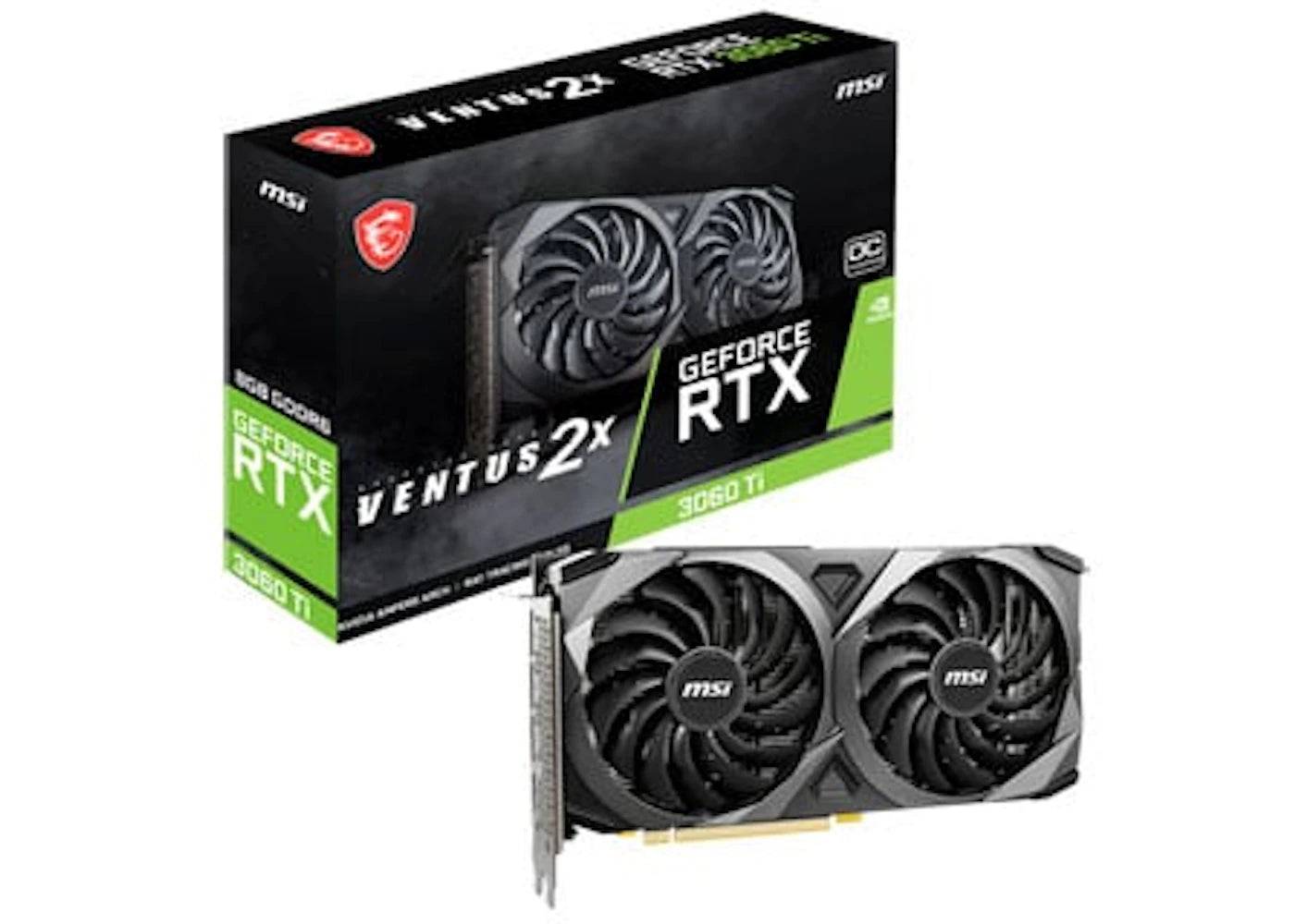 NVIDIA MSI GeForce RTX 3060 Ti VENTUS 2X 8G OC V1 LHR Graphics Card - One Size (One Size)