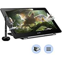 Huion Kamvas Pro 16 (4K) UHD-grafiktablett med skärm, 15,6-tums ritplattor, bländfri grafisk bildskärm i full laminat, PW517 batteripenn, Chrome-bokning i Chrome, Windows och Mac