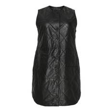 Lang vest i quiltet sort lammeskind fra No. 1 by Ox, Kollektionsprøve str. 46
