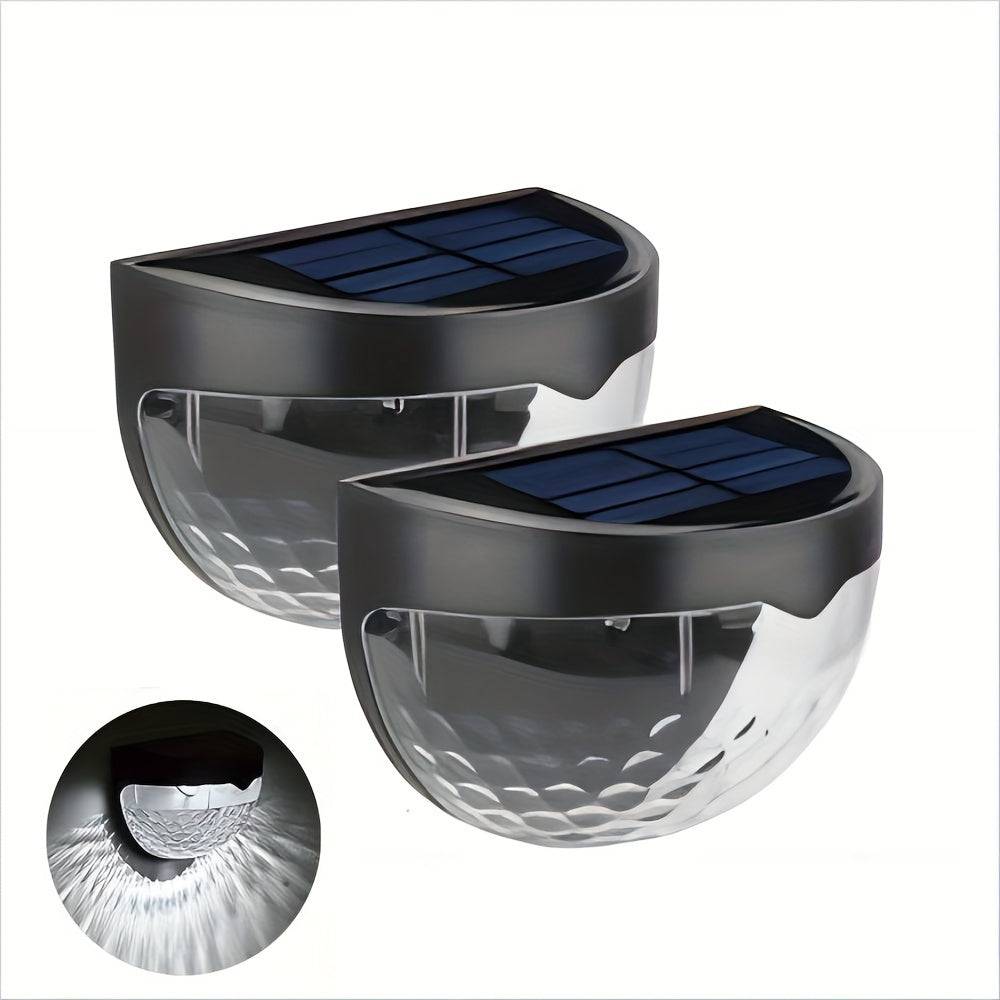 SolarGlow Staketlampa – Vattentät Utomhusbelysning - Svart skal vit ljus / 2 st