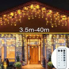 1 ST LED Icicle String Lights, Anslut med fjärrkontroll, LED Gardiner Fairy Lights, Används för nyår Korridor Terrass Party Dekoration (30m,5m,15m,40m,3.5m,7m,20m,25M,10m)