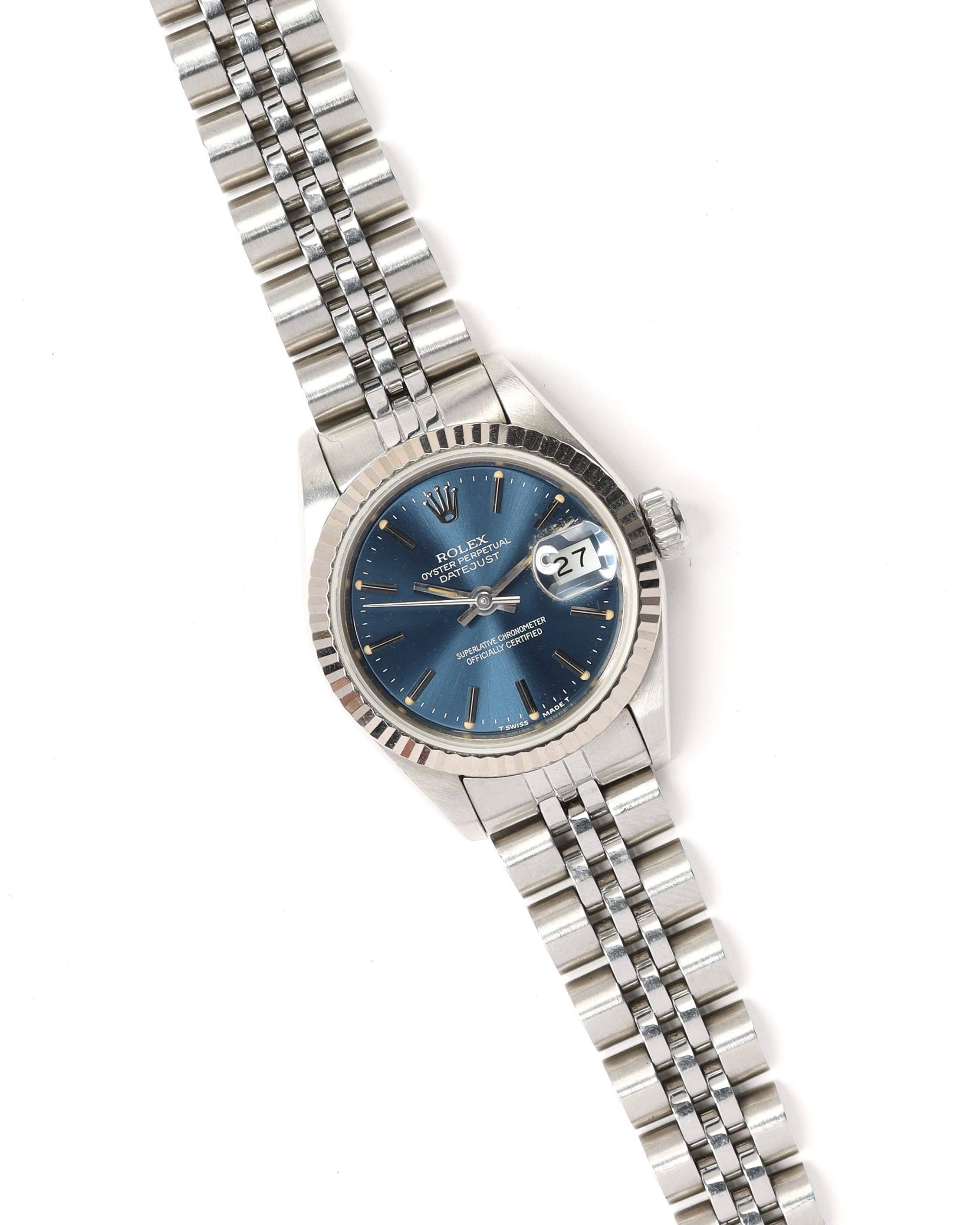 Rolex Lady-Datejust 26mm 1990 Watch - Blue (One Size)