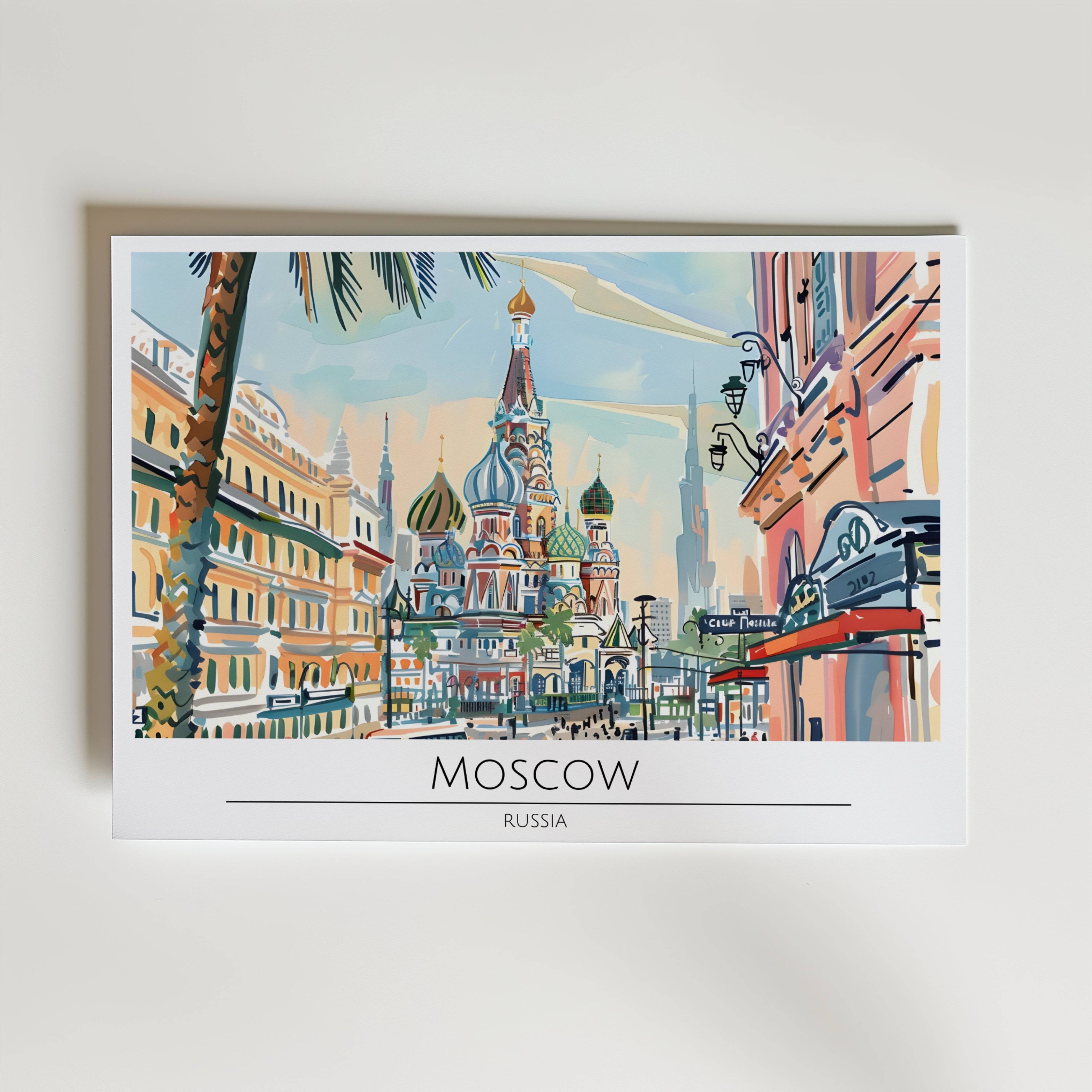 Moscow Cityscape Poster - Premium Canvas 50x70 cm