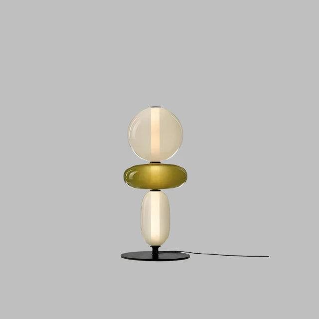 ChromaLuxe - Designer Golvlampa med Färgaccenter för en Sprudlande Atmosfär - Bordslampa med 3 D-koppar / Neutralt ljus