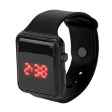 Sport Watch LED Screen Quadrate Shape Backlight Design Digital Kids Watch for Leisure Activities