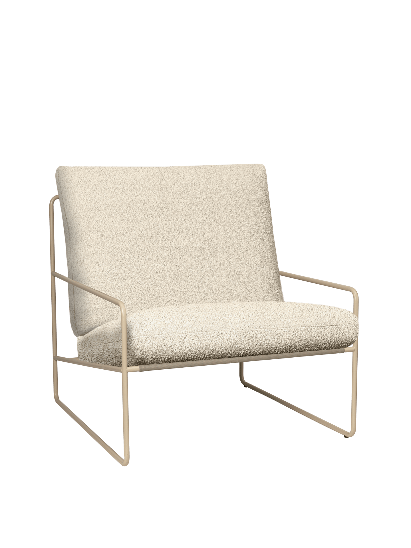 Desert 1-Seater udendørs lænestol fra Ferm Living Cashmere - Pure Bouclé - Off-white - Jacobsen Plus
