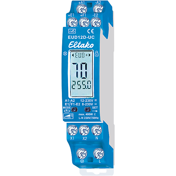 Eltako Lysdæmper Digital Universal 400W 8-230V AC/DC, DIN-Skinne, bredde 18 mm