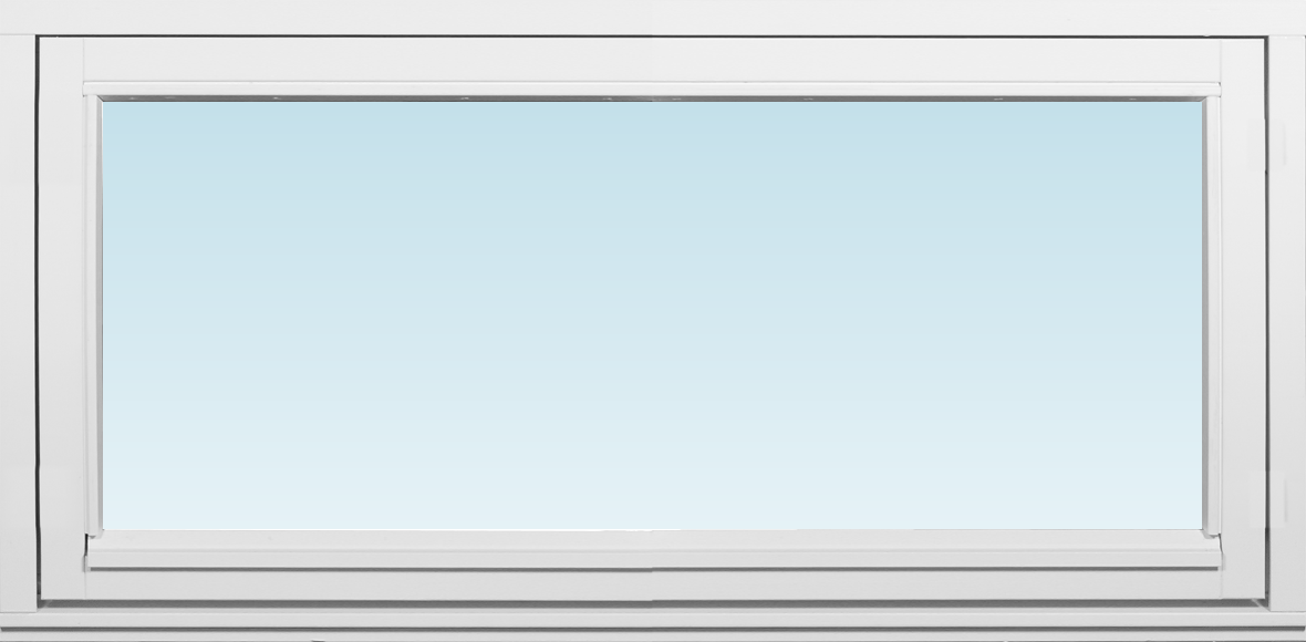 Svenska Fönster SF överkantshängt fönster utåtgående 1180x580mm 1-luft, insida trä utsida trä, 2-glas  (12x6)
