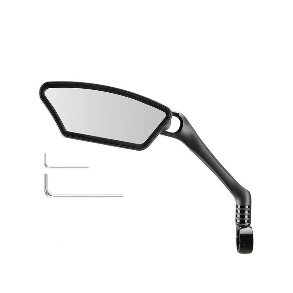 ROCKBROS Stainless Steel Bicycle Mirror Rear View Reflector Wide-Range 360 Adjustable Mirror Bike Handlebar Accessory Left