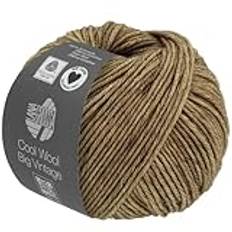 Lana Grossa Cool Wool Big VINTAGE 50 g tonfärgad merinoull i vintageutseende 120 m, färg: 7182 – sandbeige