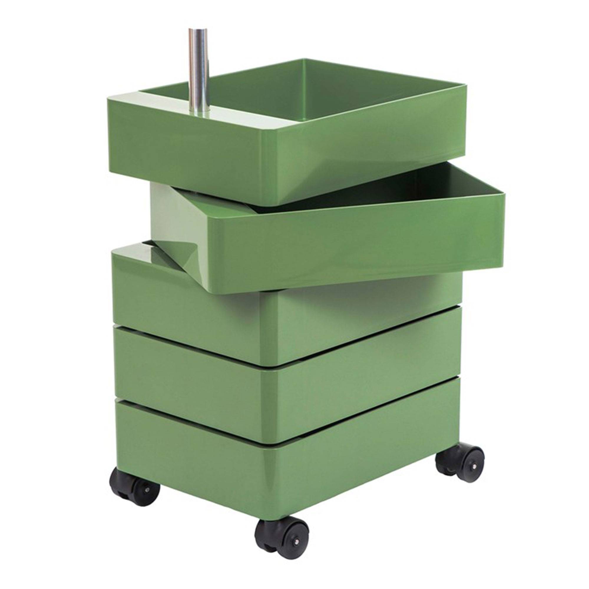 Magis - 360° 5 Drawers Green - Kabinetskabe - Konstantin Grcic - Grøn - Metal/Plast