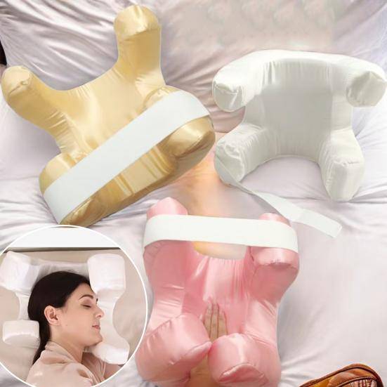 Skönhetskudde Satin Förhindrar rynkor med avtagbart, tvättbart örngott Memory Foam Stöd Komfort Läs-TV i sängen Djup sömnkudde rosa