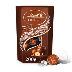 Lindt LINDOR Milk Hazelnut Cornet 200g